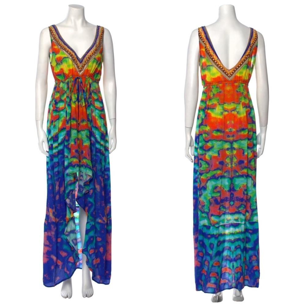 Camilla High Low 100% Silk Dress